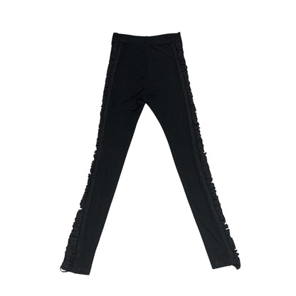JEAN PAUL GAULTIER BLACK PLEATED LEGGINGS