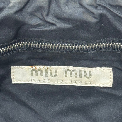 MIU MIU2000S BLACK&WHITE STITCHES SHOULDER BAG