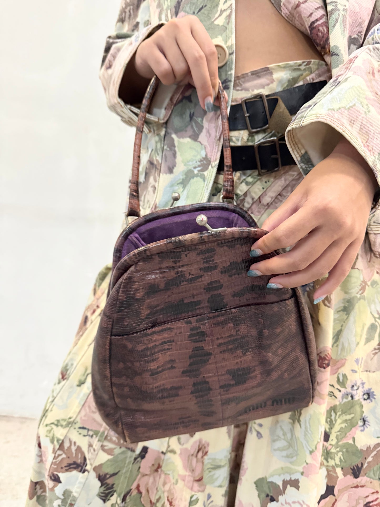 MIU MIU PYTHON HANDBAG