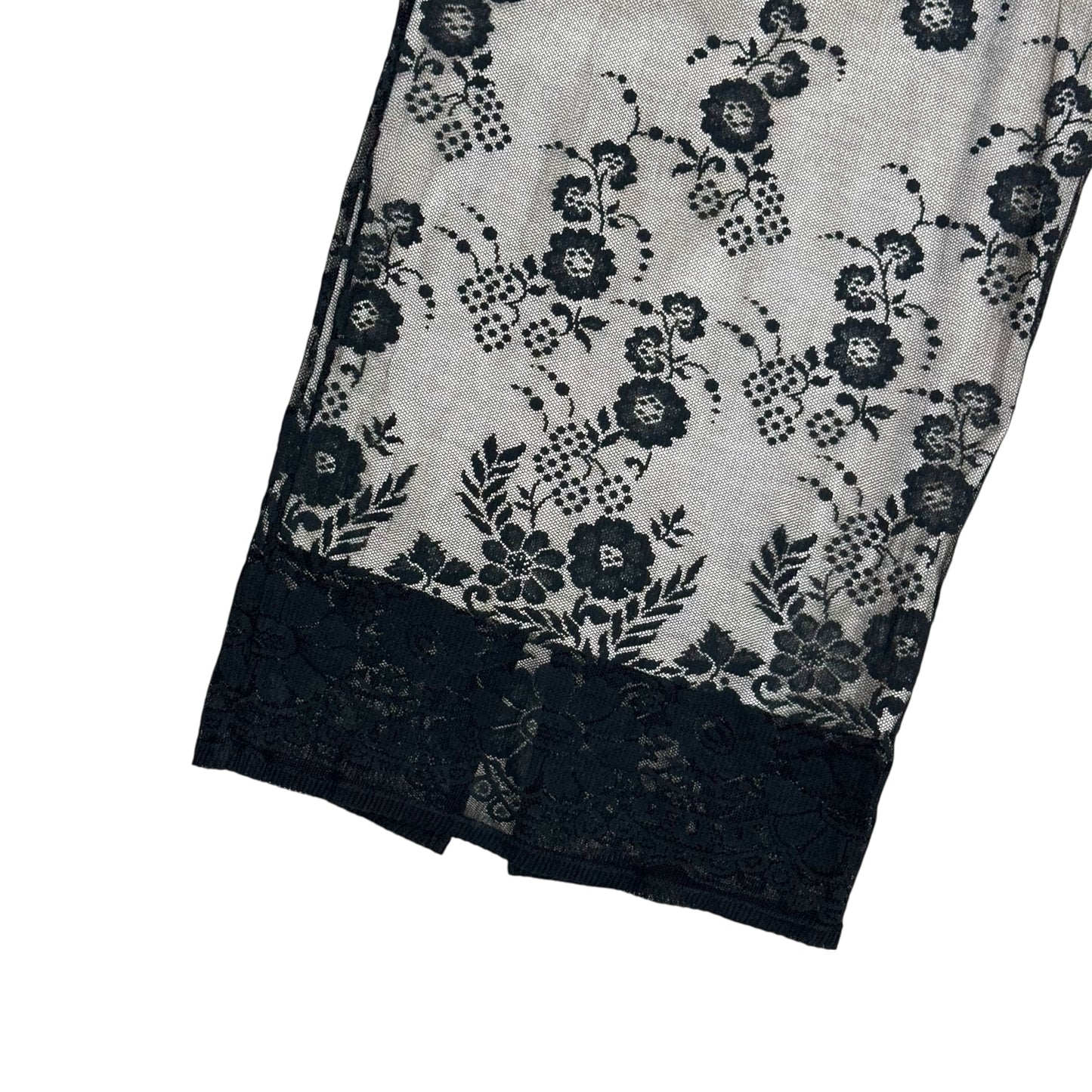 DOLCE & GABBANA SHEER FLORAL LACE OVERLAY DRESS