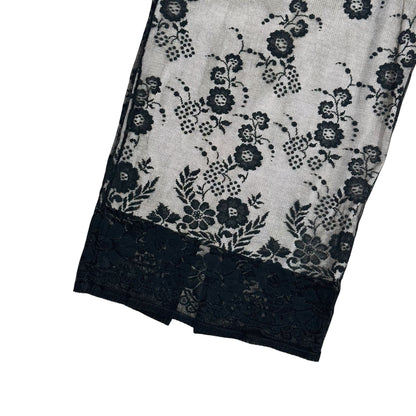 DOLCE & GABBANA SHEER FLORAL LACE OVERLAY DRESS
