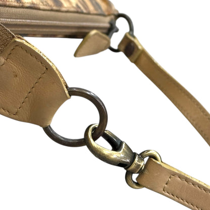 DOLCE & GABBANA STRAW PATTERN PRINTED MINI SHOULDER BAG