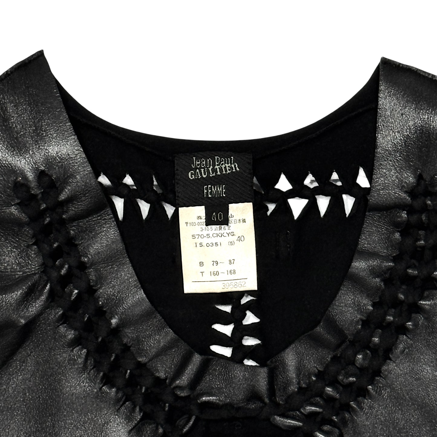 JEAN PAUL GAULTIER S/S2001 BRAIDED LEATHER TOP