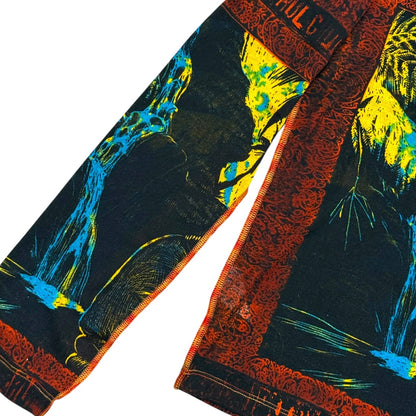 JEAN PAUL GAULTIER ABSTRACT PSYCHEDELIC PRINT MESH TOP