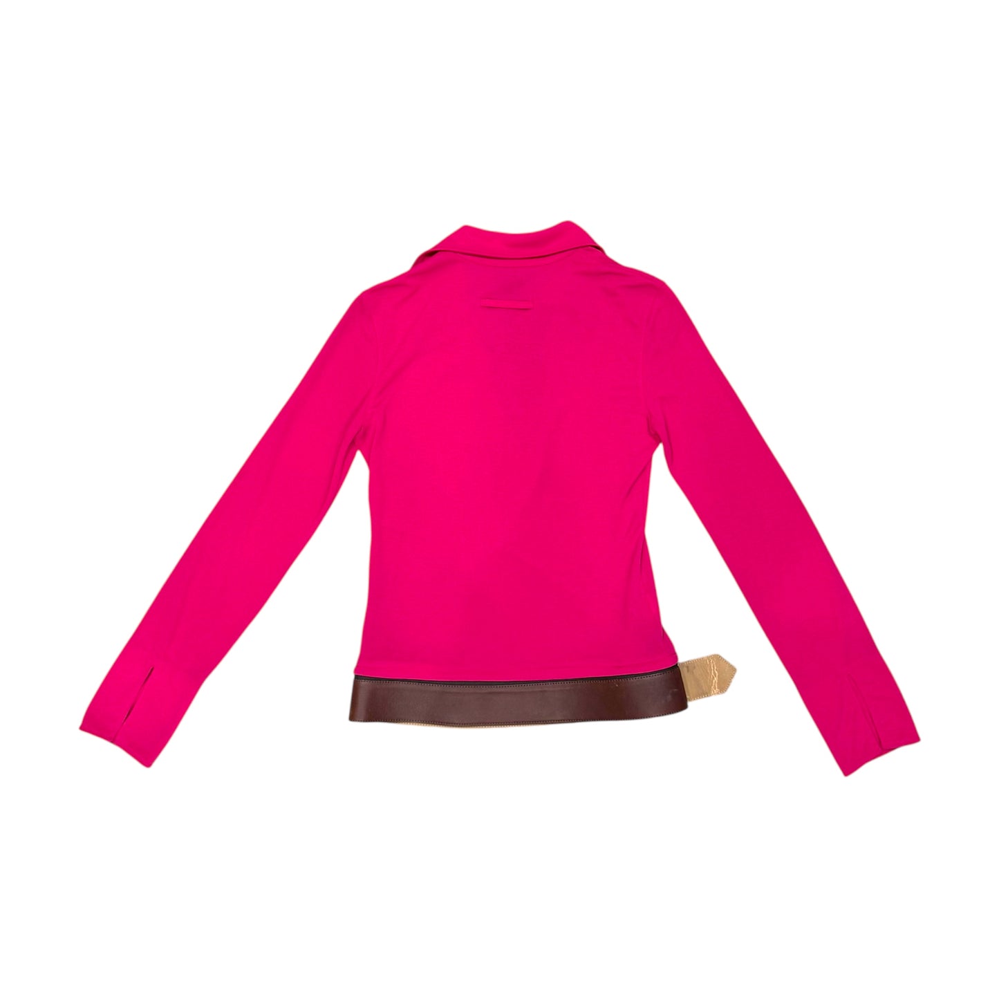 JEAN PAUL GAULTIER PINK BELT WRAP SHIRT