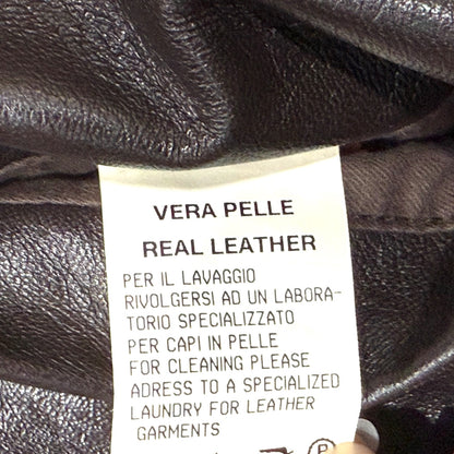 DOLCE&GABBANA RICH CHOCOLATE BROWN LEATHER JACKET