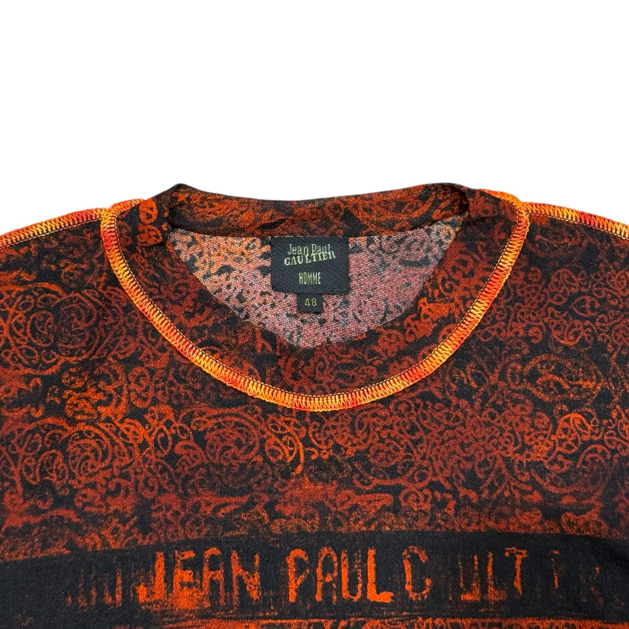 JEAN PAUL GAULTIER ABSTRACT PSYCHEDELIC PRINT MESH TOP