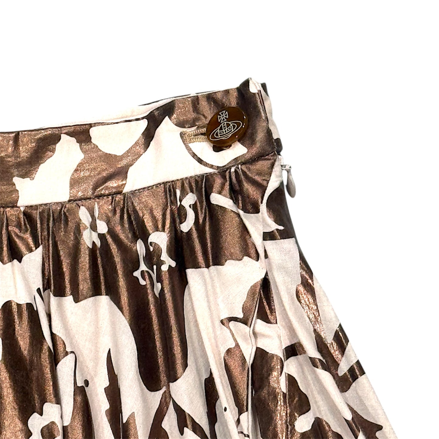 VIVIENNE WESTWOOD FLORAL METALLIC SKIRT