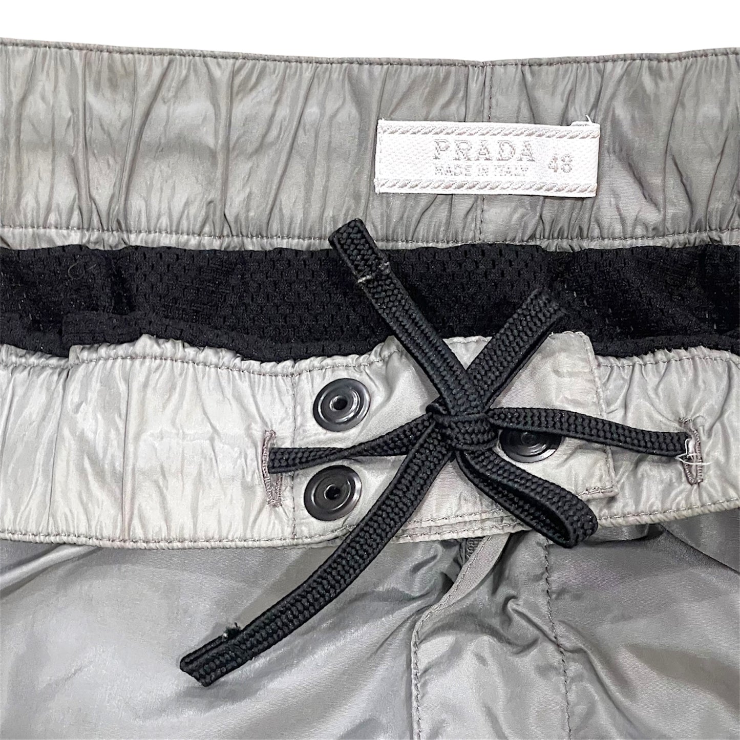 PRADA GREY NYLON SHORT