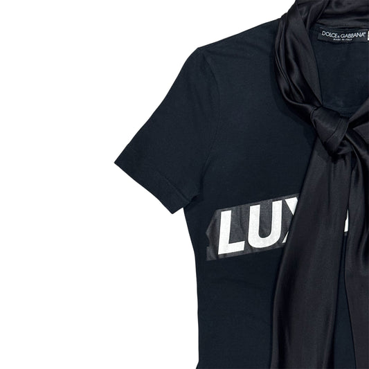 DOLCE & GABBANA “LUXURY” SILK SCARF TOP