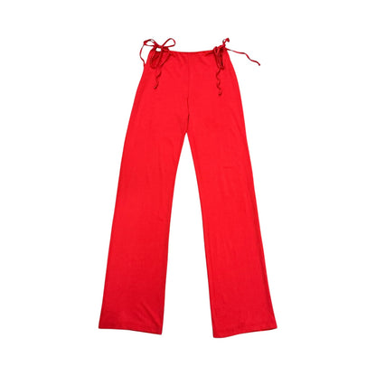 VIVIENNE WESTWOOD RED CUTOUT PANTS