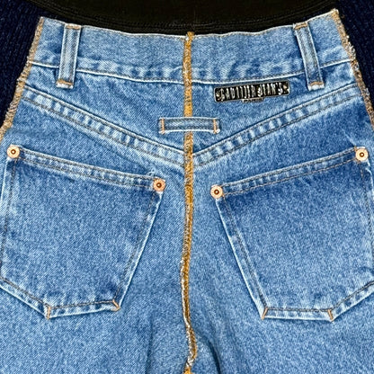 JEAN PAUL GAULTIER DENIM ILLUSION KNIT PANTS