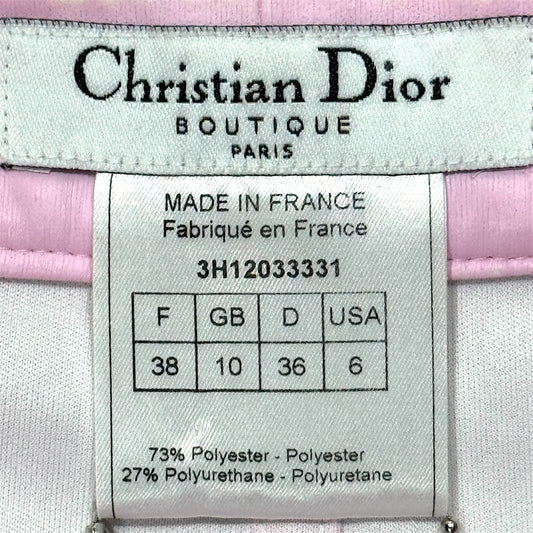 CHRISTIAN DIOR BY JOHN GALLIANO SS2003 PINK BUCKLED LEATHER SKIRT