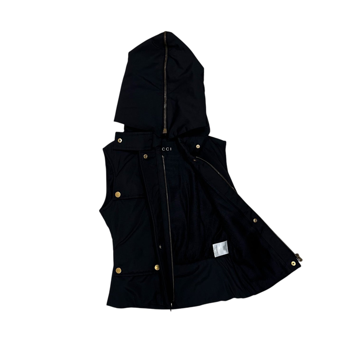 GUCCI BLACK PUFFER VEST JACKET
