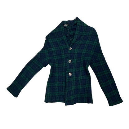 COMME DES GARÇON AD1998 PLAID WOOL ASYMMETRICAL TOPS