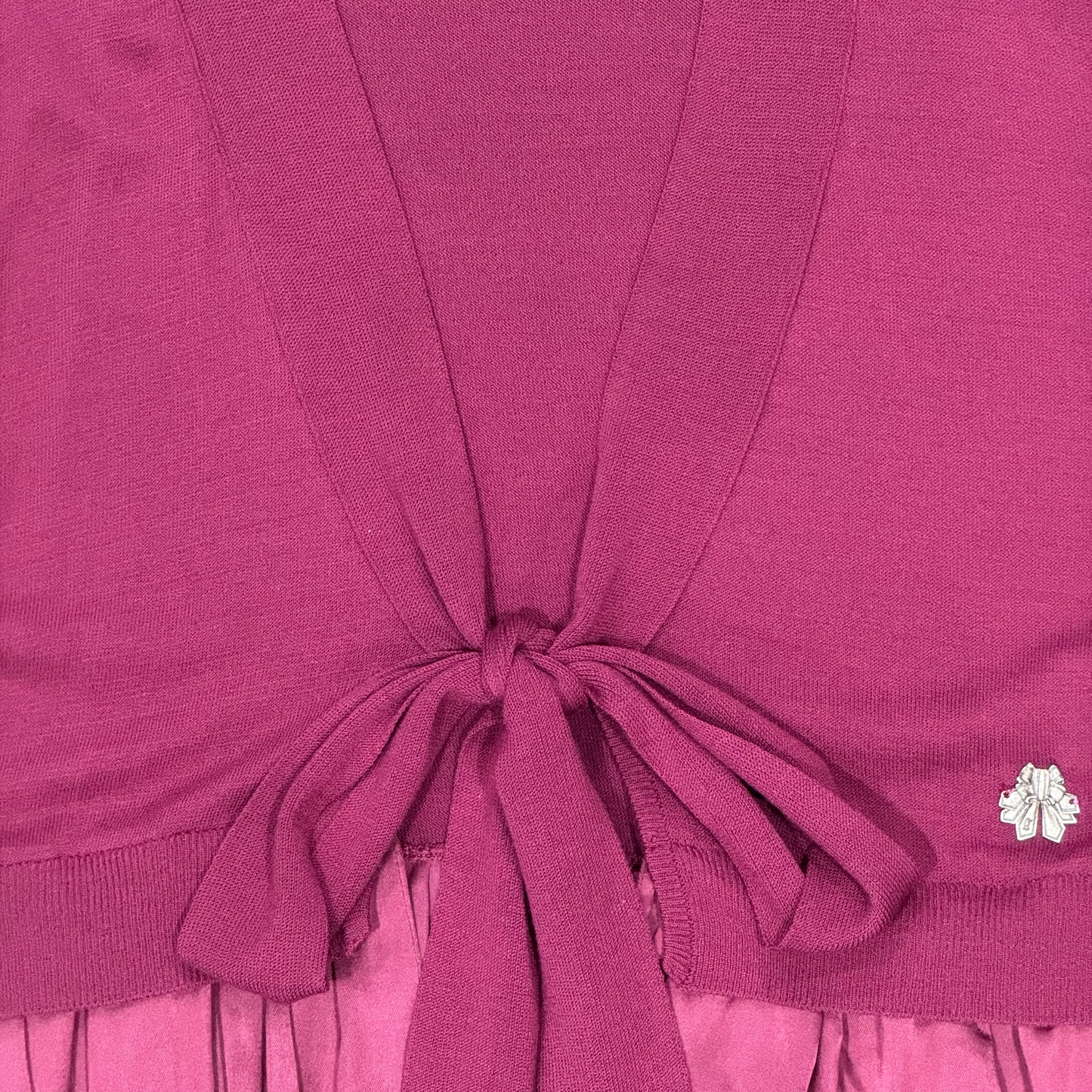 JOHN GALLIANO MAGENTA TIE CARDIGAN
