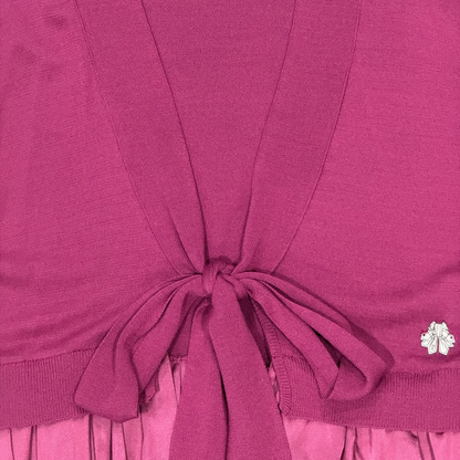 JOHN GALLIANO MAGENTA TIE CARDIGAN