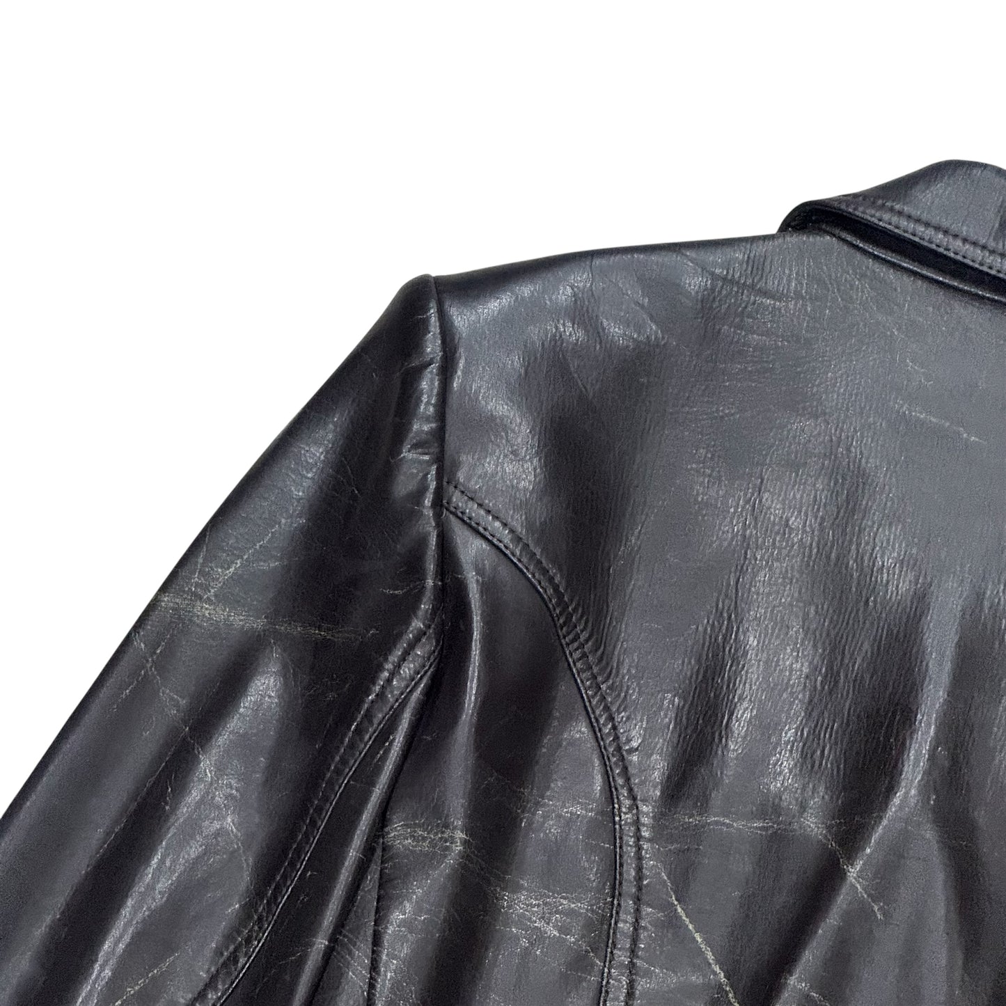 YVES SAINT LAURENT BROWN LEATHER JACKET