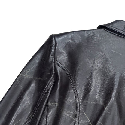 YVES SAINT LAURENT BROWN LEATHER JACKET