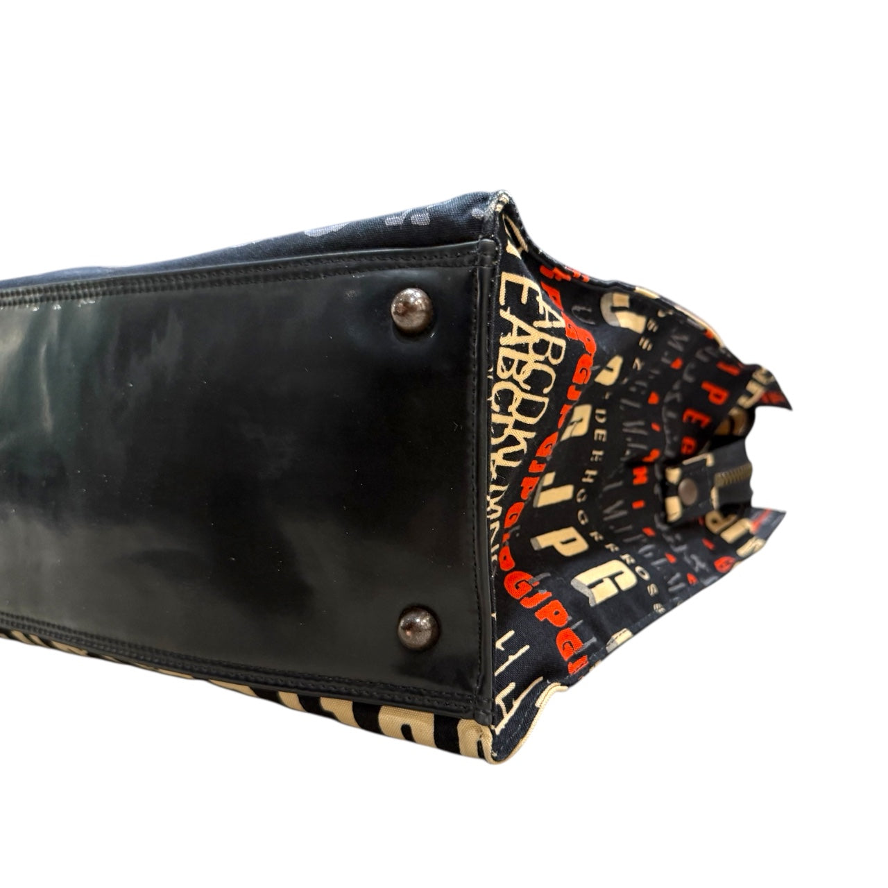 JEAN PAUL GAULTIER JPG SCRIPT LOGO ALL-OVER PRINT TOTE BAG