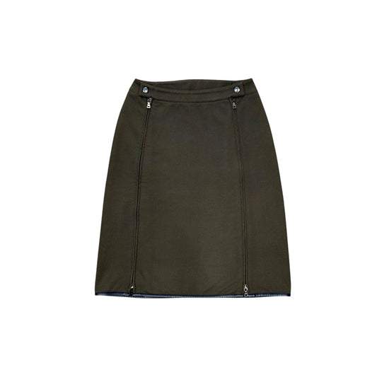 PRADA SPORT KHAKI ZIPPER SKIRT