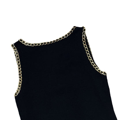 MOSCHINO COUTURE GOLD CHAIN KNIT VEST