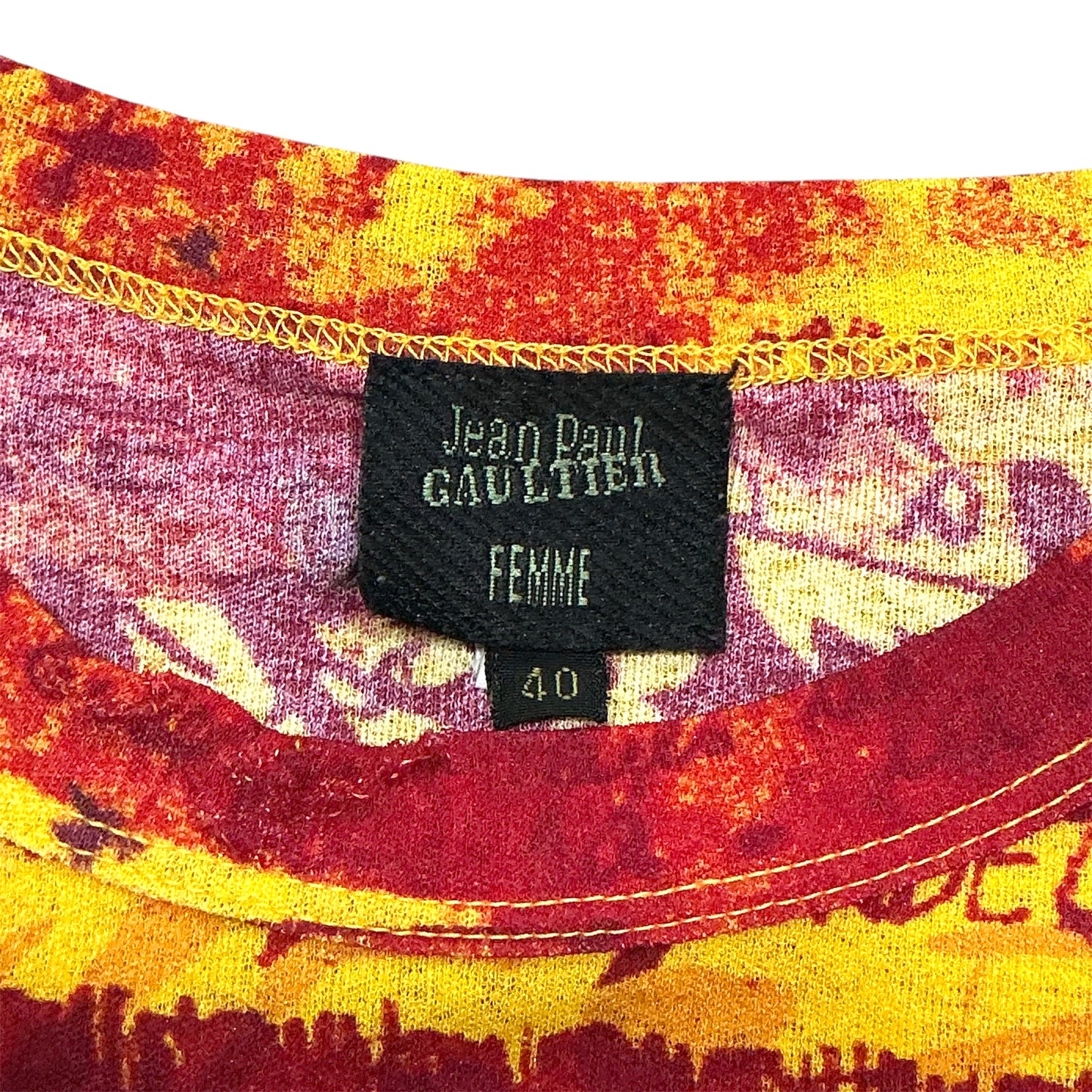 JEAN PAUL GAULTIER GRAFFITI PRINTED LONG SLEEVES TOP