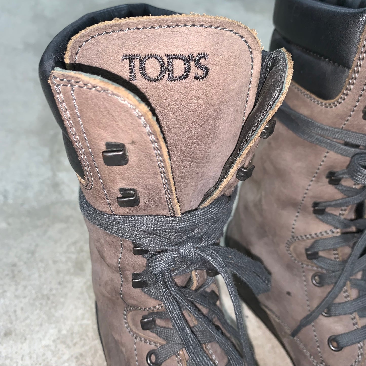 Tod’s suede  wedge boots