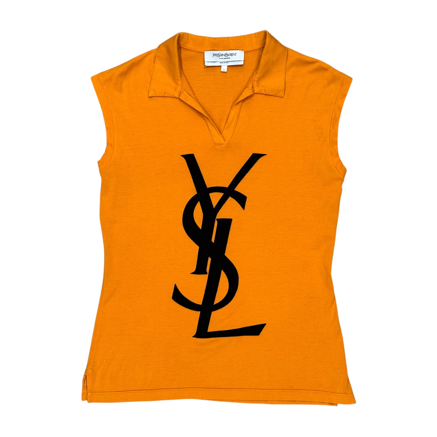 YVES SAINT LAURENT RIVE GAUCHE ORANGE LOGO TOP