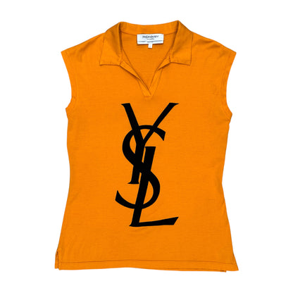 YVES SAINT LAURENT RIVE GAUCHE ORANGE LOGO TOP
