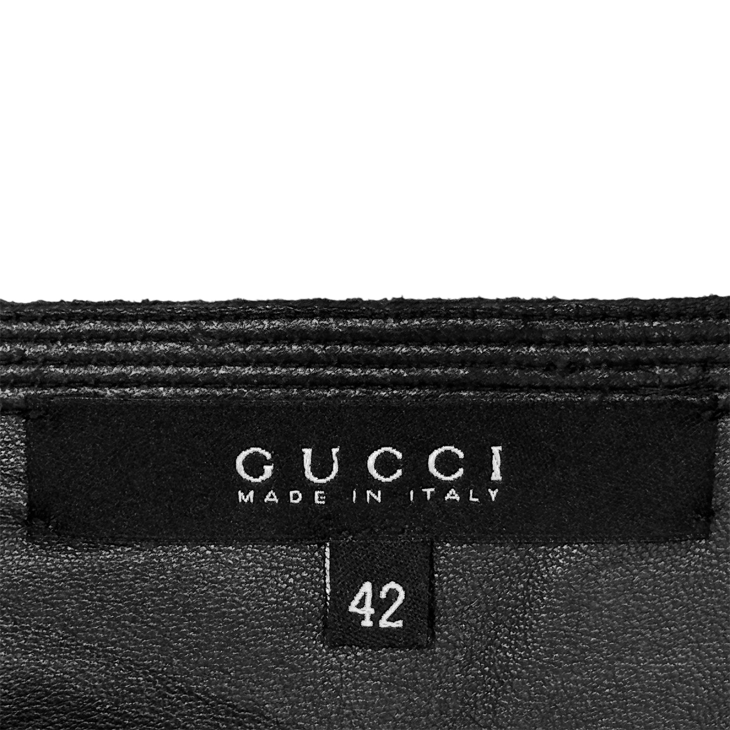 GUCCI BLACK LEATHER SKIRT