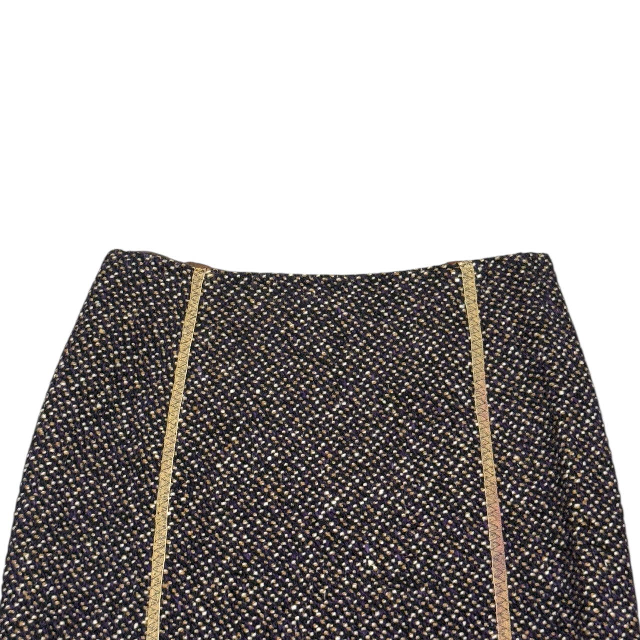 PRADA F/W2000 PURPLE WOOL KNIT MIDI SKIRT