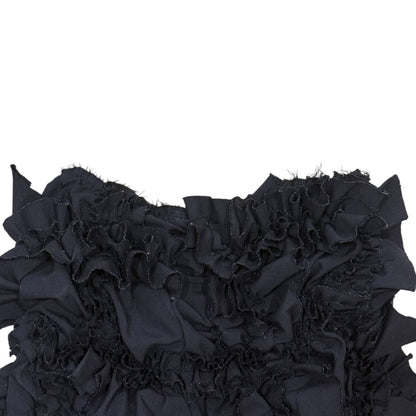 COMME DES GARÇONS NAVY BLUE RUFFLE SHORT PANT