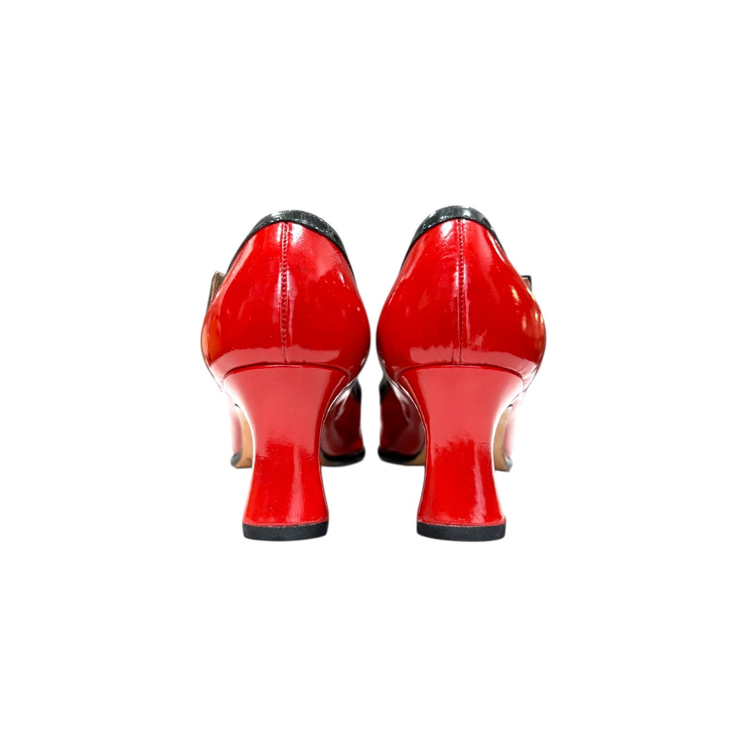 PRADA RED MARY JANE HEELS