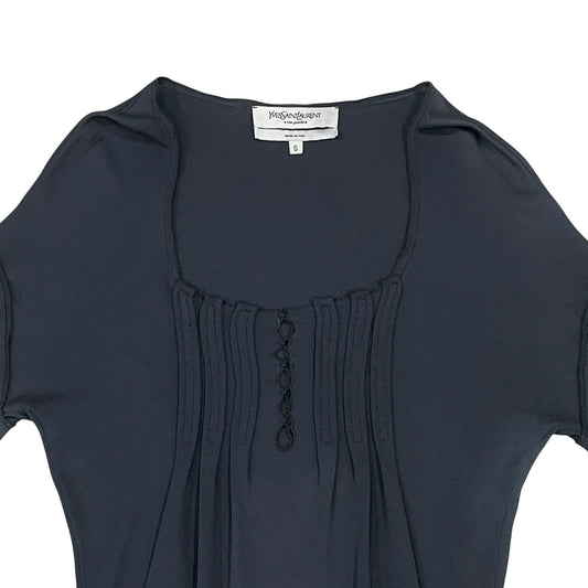 YVES SAINT LAURENT RIVE GAUCHE BLACK BLOUSES TOP