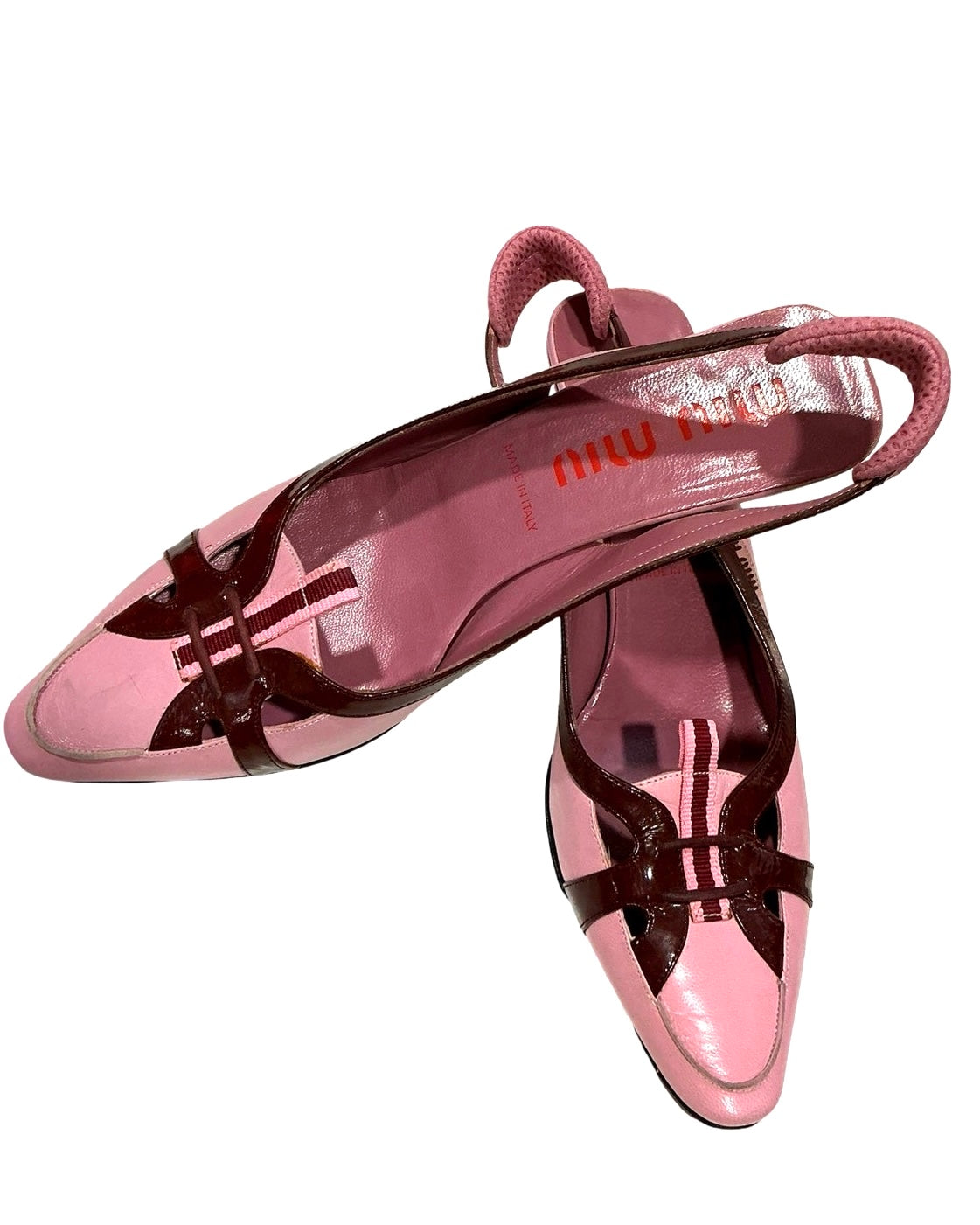MIU MIU 2000S PINK SLINGBACK HEELS