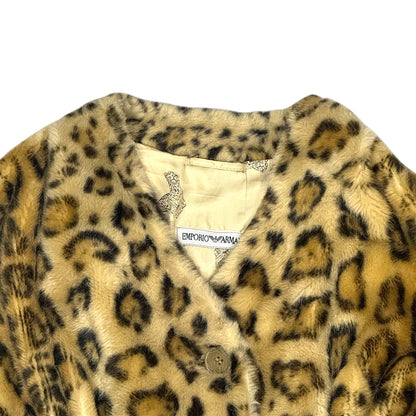 EMPORIO ARMANI LEOPARD FUR PRINTS JACKET