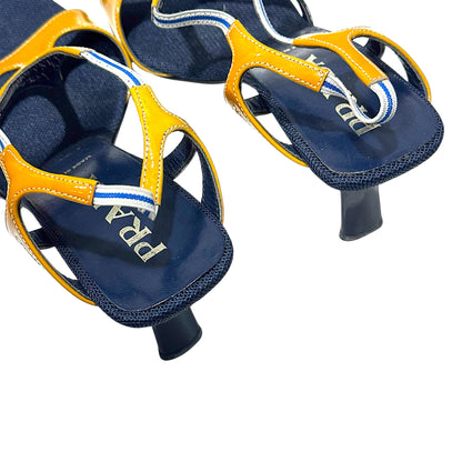 PRADA S/S2000 RUNWAY NAVY MESH HEELS
