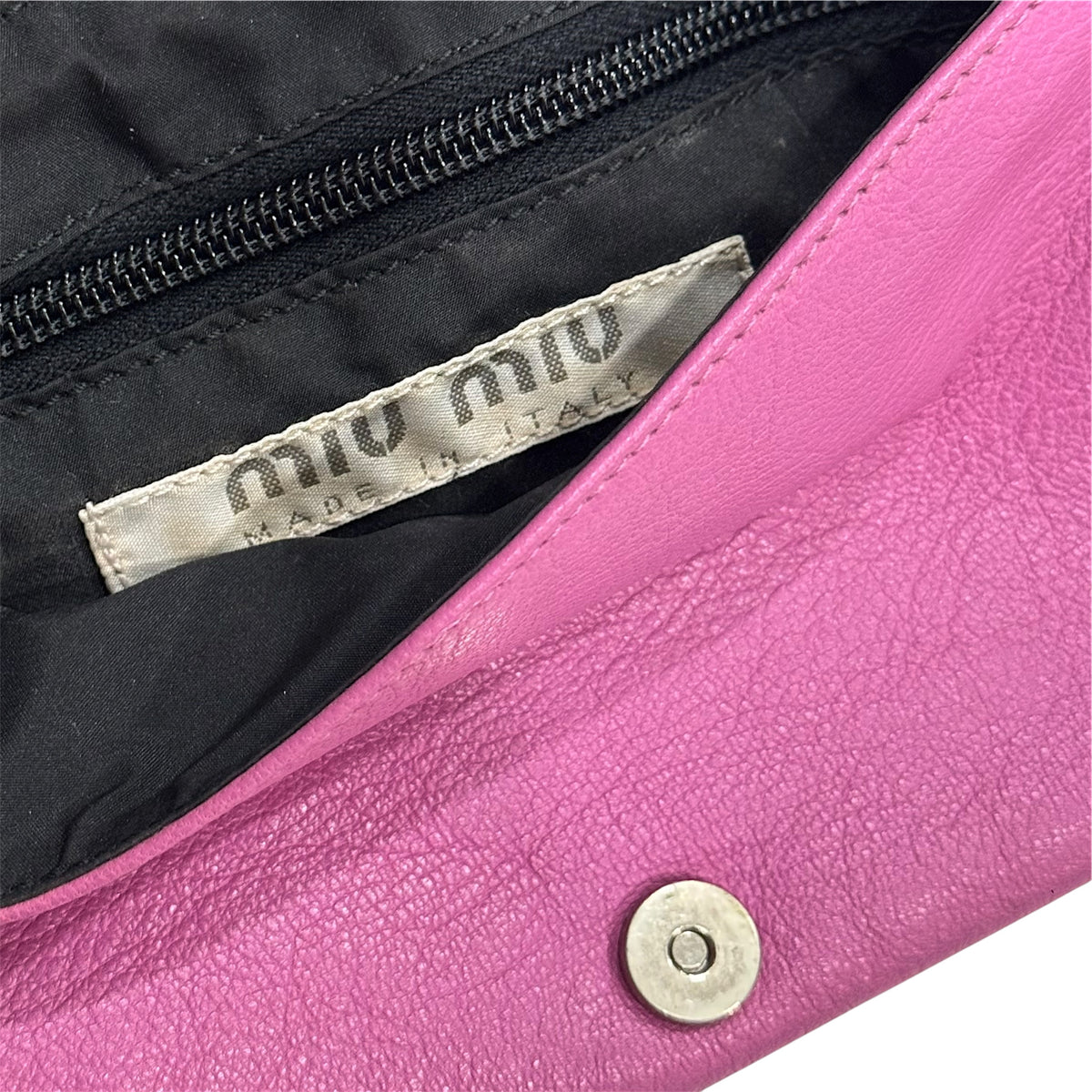MIU MIU SS2000 PINK LEATHER SHOULDER BAG