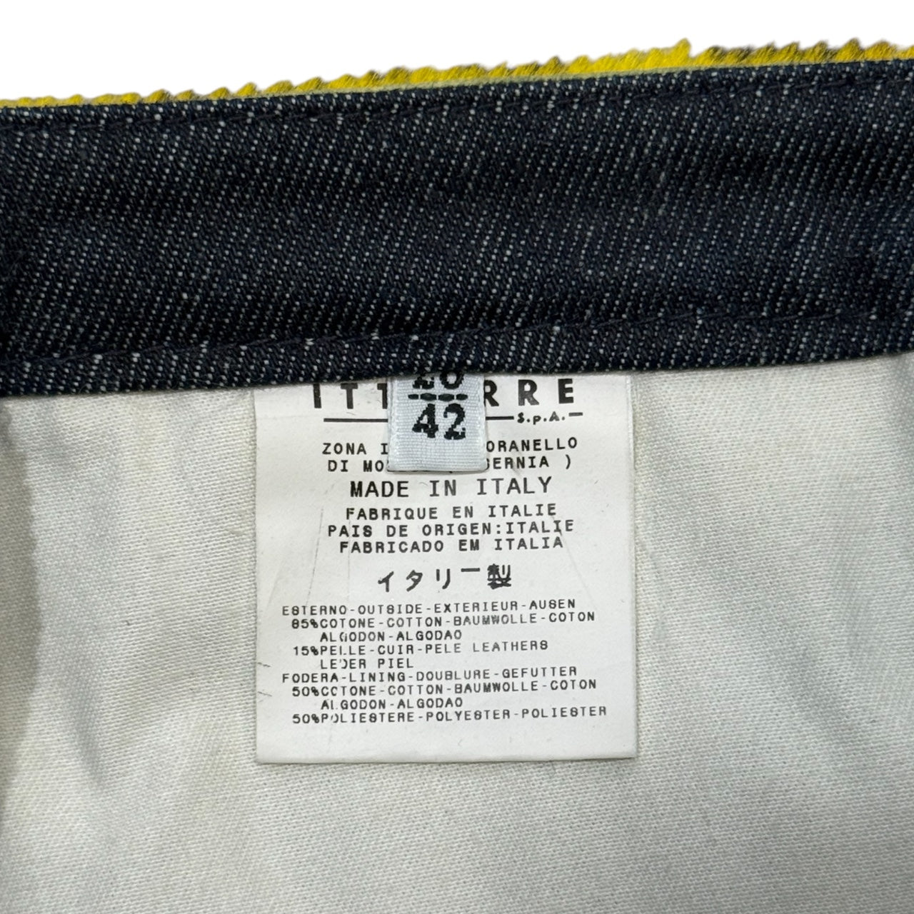 DOLCE & GABBANA LEOPARD FUR DENIM MINI SKIRT