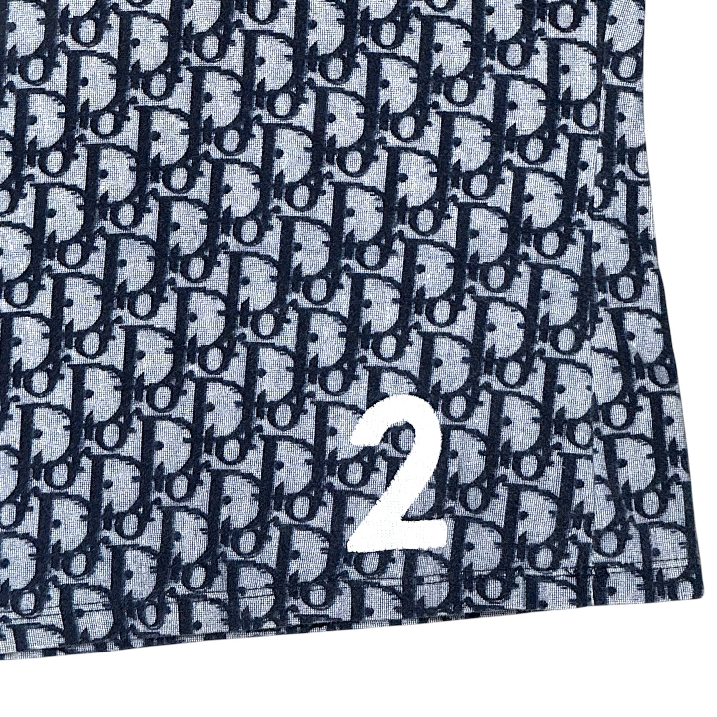 CHRISTIAN DIOR NAVY TROTTER MONOGRAM LONG SLEEVE TOP