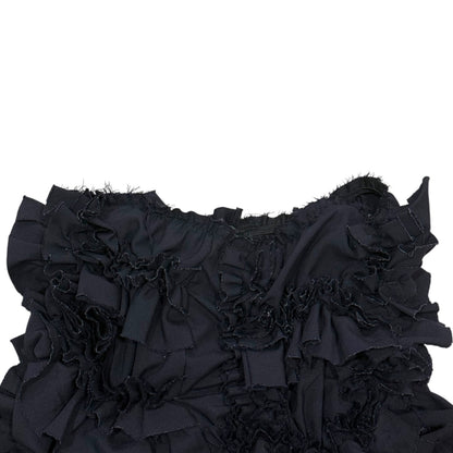 COMME DES GARÇONS NAVY BLUE RUFFLE SHORT PANT