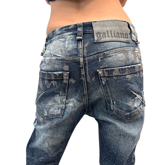 JOHN GALLIANO NEWSPAPER PRINTS JEAN