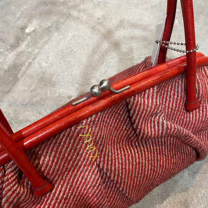 miu miu red knit bag