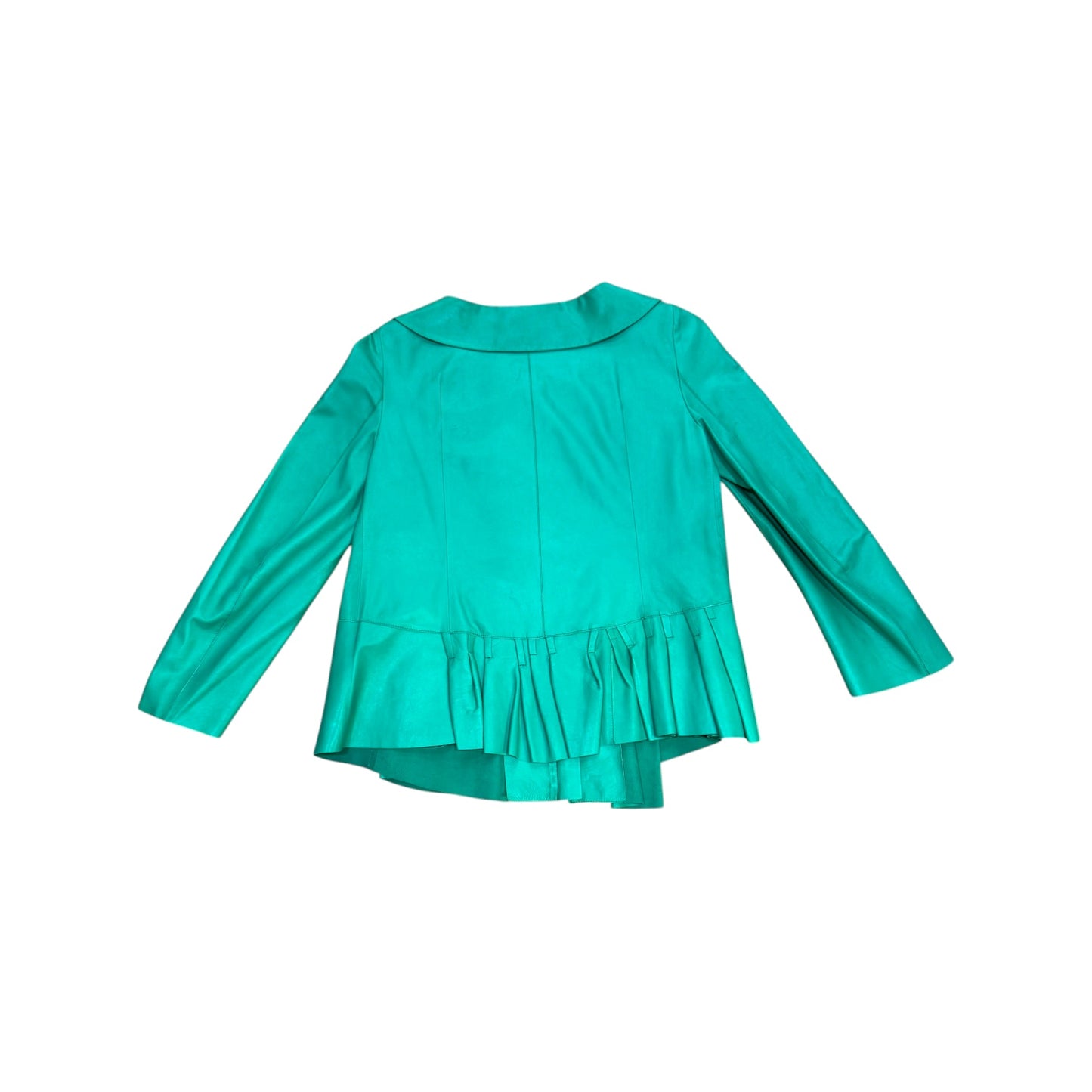 MARNI TURQUOISE GREEN LEATHER JACKET