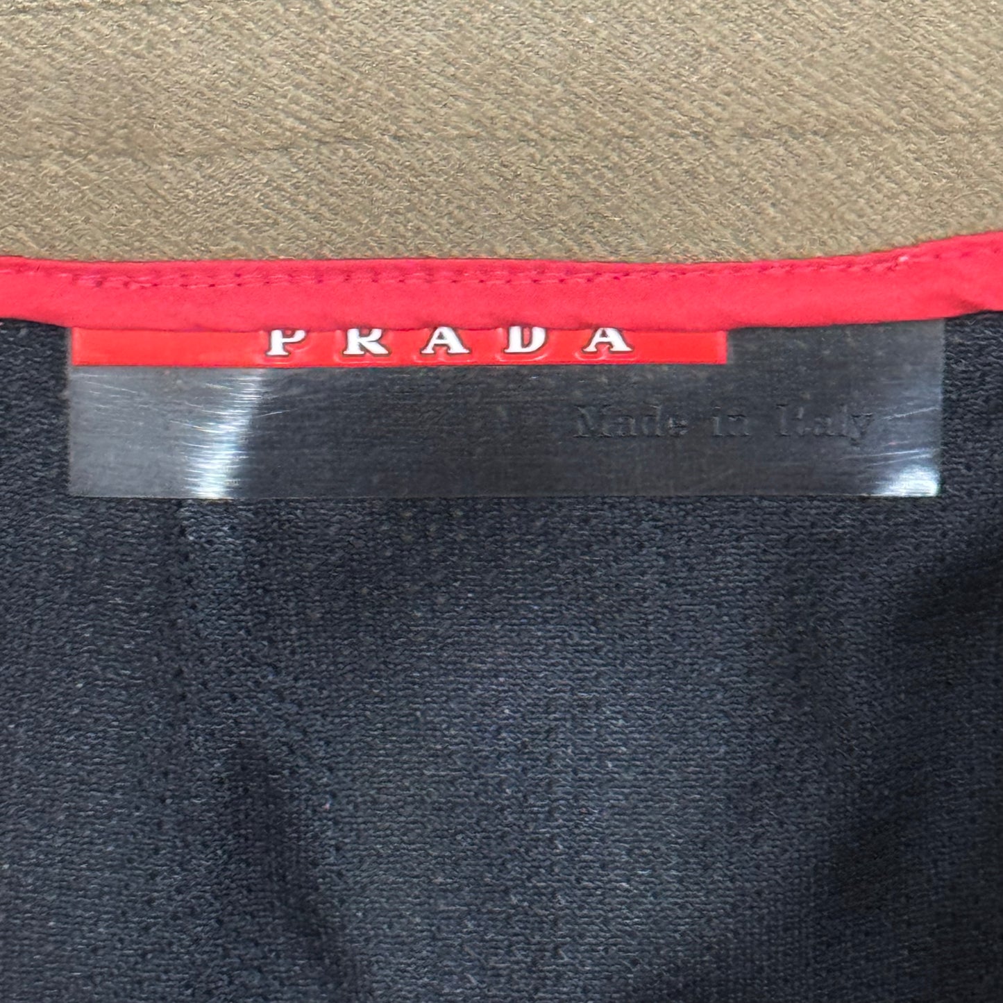 PRADA SPORT KHAKI MIDI SKIRT