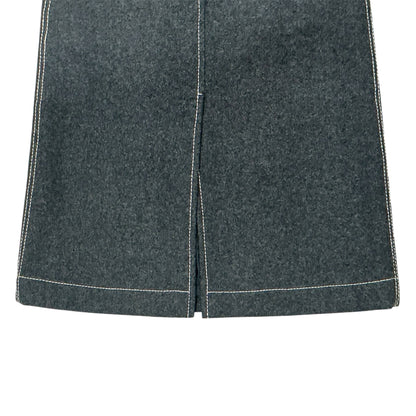 PRADA SPORTS GREY WOOL SKIRT