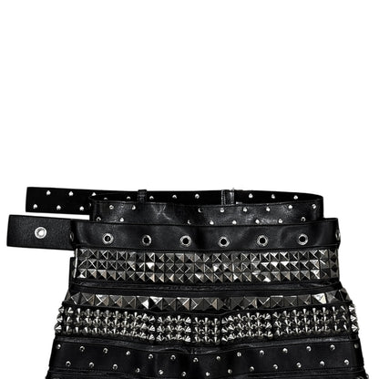 JUNYA WATANABE BLACK MULTI BUCKLE  MINI SKIRT