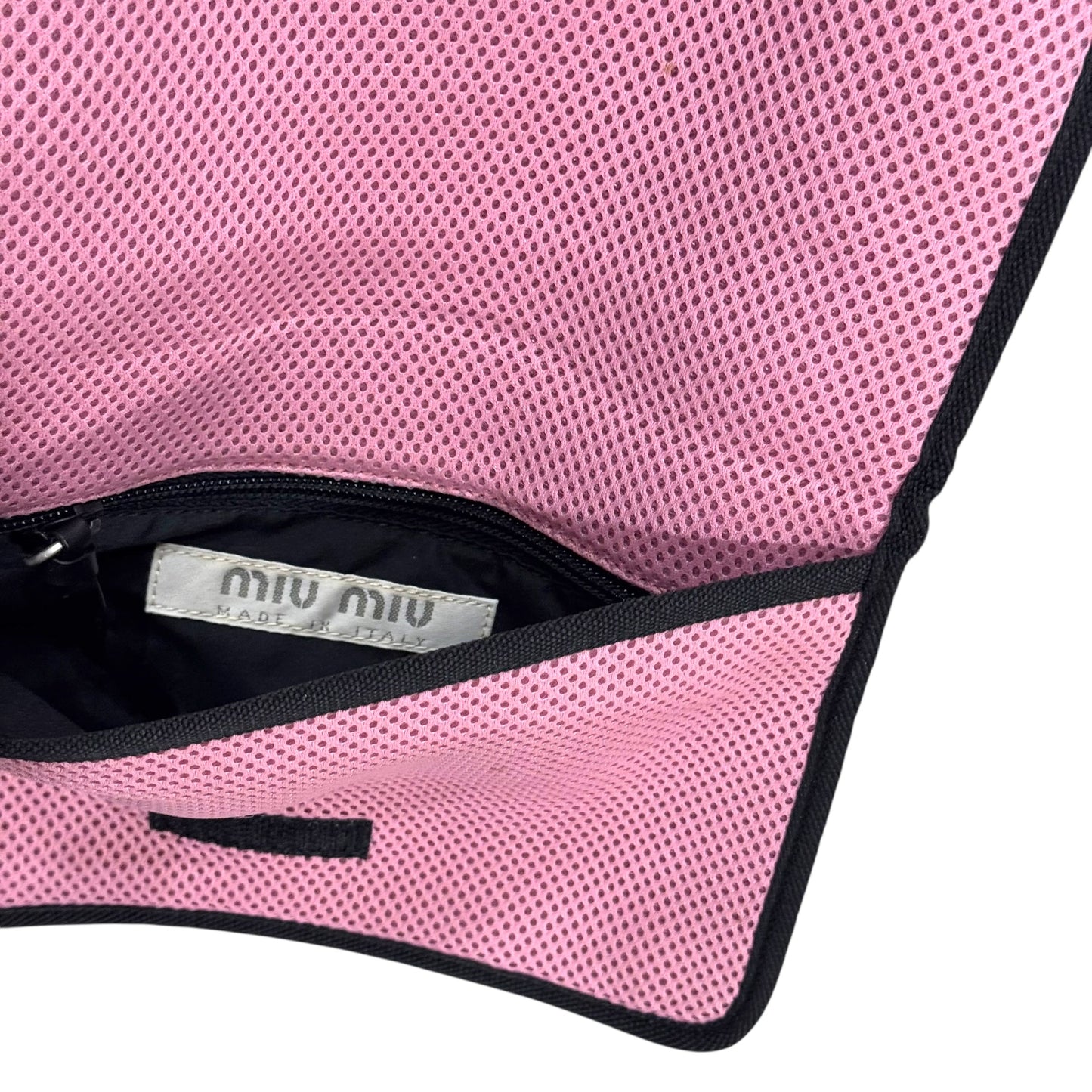 MIU MIU 1999 PINK MESH CROSSBODY BAG