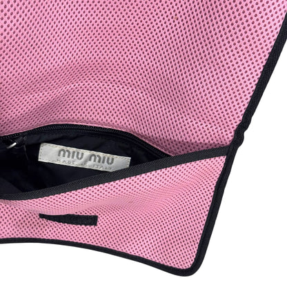 MIU MIU 1999 PINK MESH CROSSBODY BAG